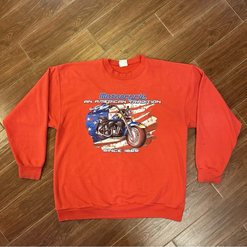 Vintage Motorcycle Choppers American Tradition Sweatshirt Size XL